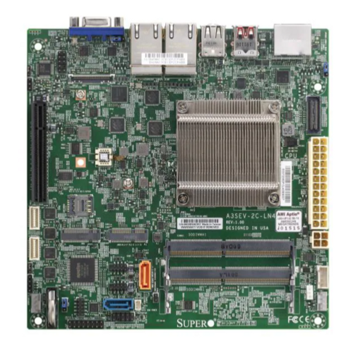 Supermicro Mbd-A3Sev-4C-Ln4-(O/B) Motherboard Intel Atom Cpu X6425E Ddr4