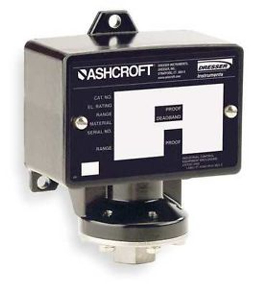 Ashcroft B424Vxcylm60 Pressure Switch,6 To 60 Psi,Spdt,Fixed