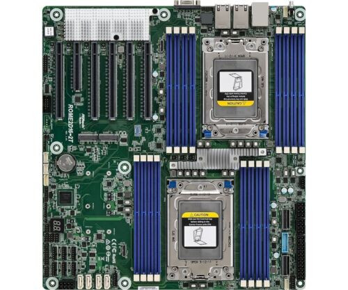 New Asrock Rack Rome2D16-2T Server Motherboard Dual Socket Amd Sp3 Epyc Dual 10G-