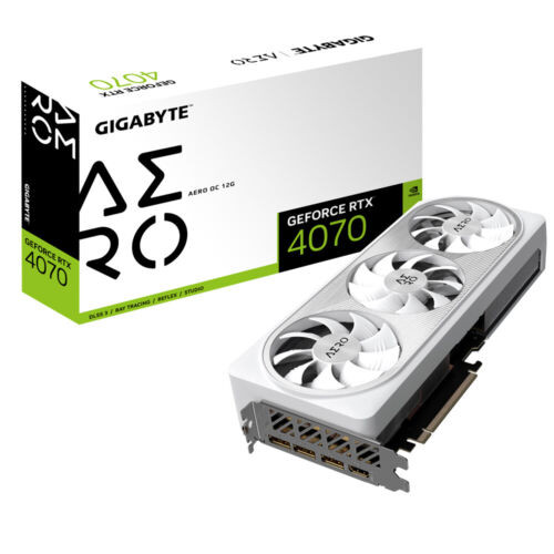 Gigabyte Gv-N4070Aero Oc-12Gd Graphics Card Nvidia Geforce Rtx 4070 12Gb Gddr6X-