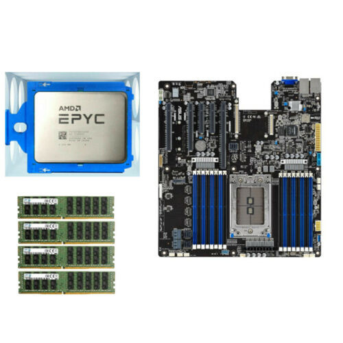 Amd Epyc 7501 32 Core+ Supermicro X12Dpi-N6 Motherboard+4X Samsung 16Gb 2400 Ram