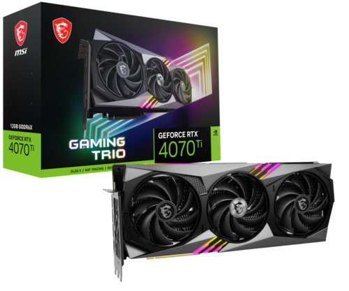 Msi Geforce Rtx 4070 Ti Gaming Trio 12G Graphics Card Gddr6X 192 Bit 7680X 4320