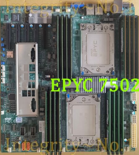 Supermicro H11Dsi + 2 Pcs Amd Epyc 7502 Cpu + 2133P Ecc Reg Ram / Optional Ram