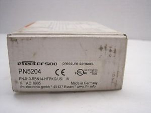 New Efector Pn5204 Pressure Sensor Pn-010-Rbn14-Hfpkg/Us/
