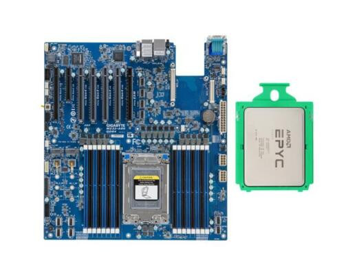 Gigabyte Mz32-Ar0 Motherboard + Amd Epyc 7702P 64 Cores 128 Threads Tdp 200W Sp3