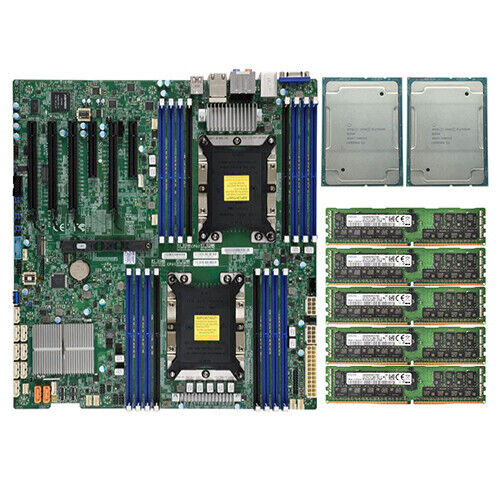 Supermicro X11Dai-N Motherboard + 2 Intel Xeon Platinum 8124M +5 32Gb 2666Mhz
