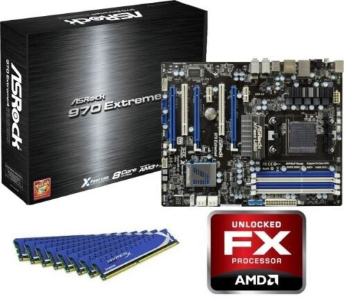 Amd Fx-6300 Six Core X6 Cpu Extreme 4 Motherboard 8Gb Ddr3 Memory Ram Combo Kit