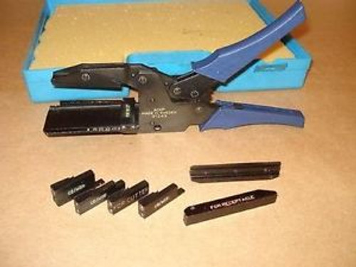 AMP CRIMP CUT 91243 AMP-LATCH HAND TOOL KIT 91243-4 KIT WITH CASE & ACCESSORIES