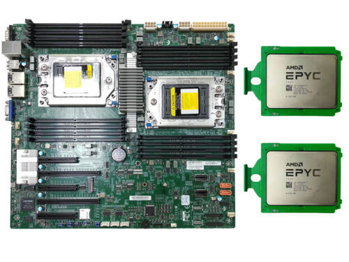 2Pcs Amd Epyc 7642 2.3Ghz 48 Cores 96T + Supermicro H11Dsi Motherboard Rev2.0-