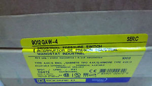 Square D Industrial Pressure Switch 9012 Gaw-4 Ser. C New Sealed 9012Gaw4