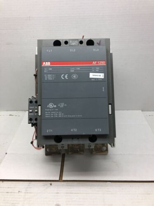 Abb Af1250 Contactor 1260A 100V W/ (2) Cal18-11 Auxiliary Contacts.