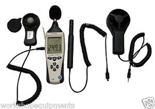 Sound Level/Light/Humidity/Temperature/Anemometer Environmental Meter 5 in 1