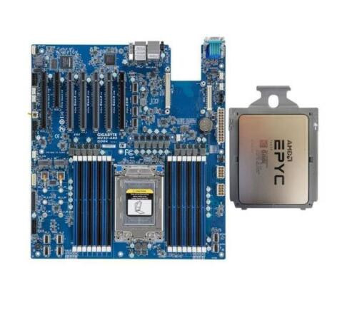 Amd Epyc 7443P Milan Cpu 24C/ 48T 2.85Ghz Gigabyte Mz32-Ar0(Rev.3.0) Motherboard