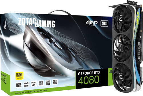 Gaming Geforce Rtx 4080 16Gb Amp Extreme Airo Gddr6X 256-Bit 22.4 Gbps Pcie 4.0