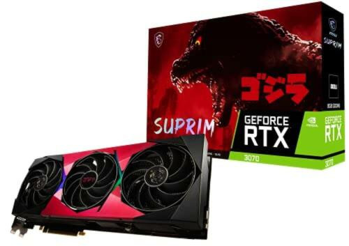 Msi Godzilla Geforce Rtx 3070 8Gb Suprim Se Lhr Graphics Board Gddr6 Limited1000