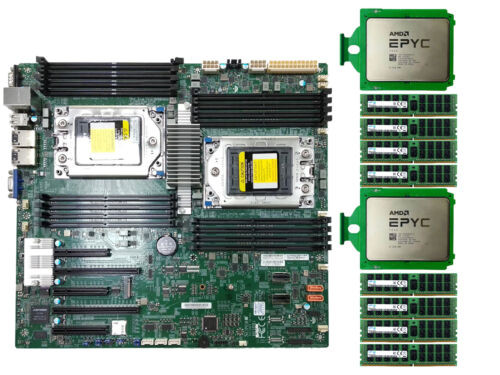 Amd Epyc 7642 X2+Supermicro H11Dsi Rev2.0 +832G 2666V 96 Cores 256G Combination