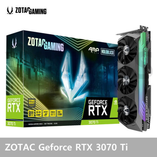 Zotac Geforce Rtx 3070 Ti Amp Holo Black D6X 8Gb Gddr6X Argb 6 Heat Pipe