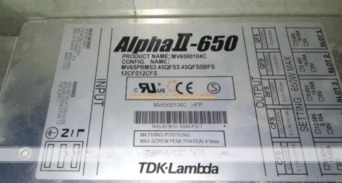 1Pcs Used Tdk-Lambda Ii-650 Power Supply Mv6500104C Mv6500104C