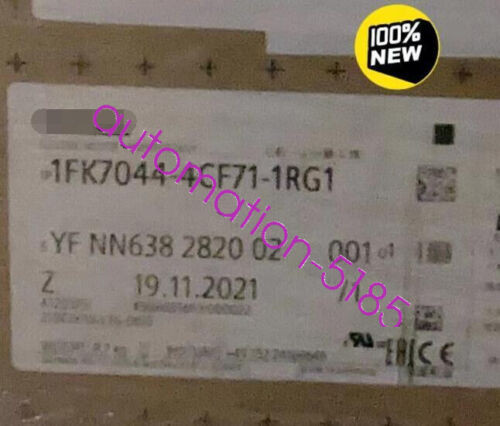 Siemens Servo Motor 1Fk7044-4Cf71-1Rg1 New Fedex Or Dhl