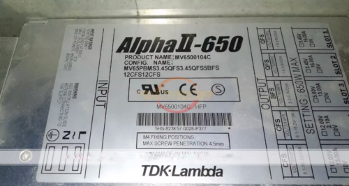 1Pc Used Tdk-Lambda Ii-650 Power Supply Mv6500104C Mv6500104C