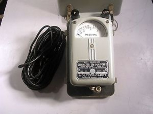 Vintage Holtzer-Cabot Ohmmeter ZM-14/PSM-2 WITH CABLES