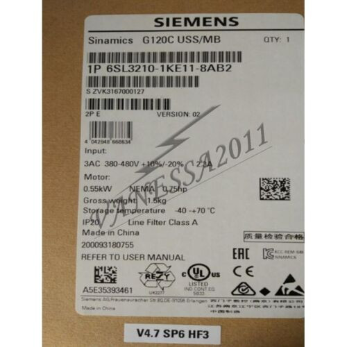 1Pcs New Siemens 6Sl3210-1Ke11-8Ab2 Inverter