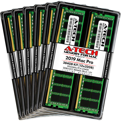 384Gb 12X 32Gb Pc4-23400 Rdimm Ddr4-2933 Memory Ram For Apple Mac Pro 2019 A1991