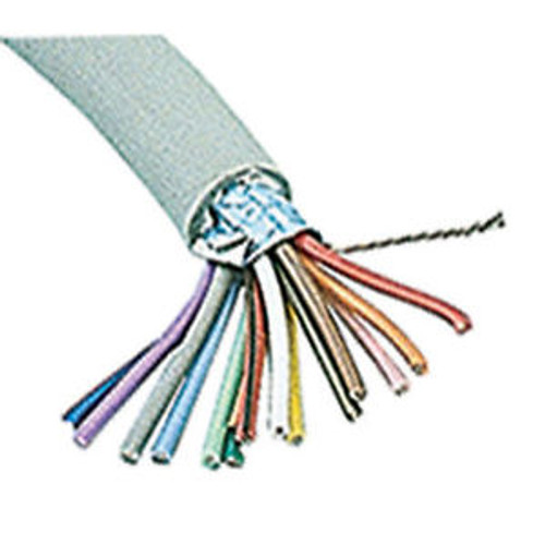 9 Conductor Gray MUlticonductor Cable Shielded 24 AWG, 1000 Feet Round