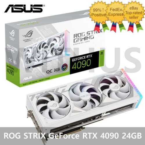 Asus Rog Strix Geforce Rtx 4090 O24G Gaming Oc D6X 24Gb White Graphics Card