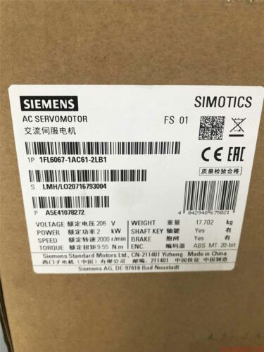 New 1Fl6067-1Ac61-2Lb1 V90 2Kw Ac