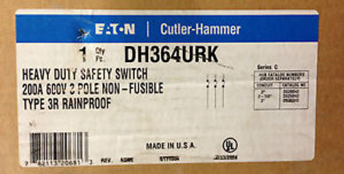 Cutler-Hammer DH364URK 200 Amp Heavy-Duty Safety Switch BRAND NEW IN BOX