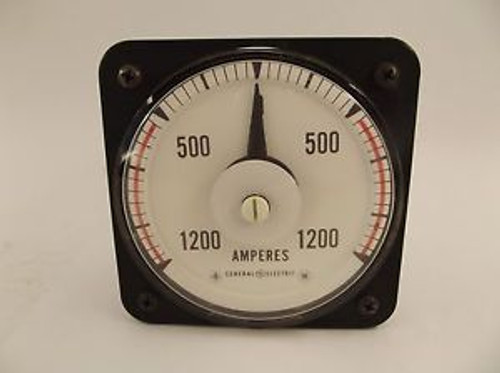 GE AMMETER 1200-0-1200 PANEL METER TYPE DB-40 STYLY 365056W