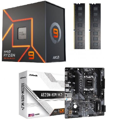 Upgrade Kit Bundle Pc 33 Amd Ryzen 9 7900X 12X 5.6Ghz Am5 To 64Gb Ddr5 Radeon-