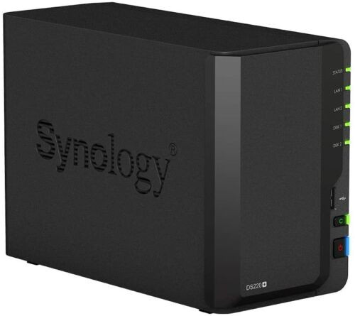 New Synology Diskstation Ds220+ Nas Server, Celeron Cpu, 6Gb Memory, 2Tb Ssd