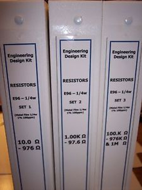 Engineering Design Resistor Kit E96 Series MF 1/4w 1% (10?10M?) Item #145