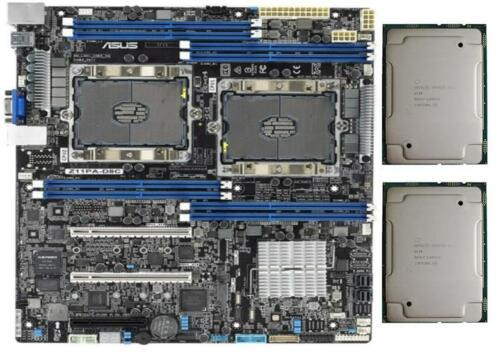 Asus Motherboard Z11Pa-D8C + 2X Intel Xeon Gold 6138 1.8Ghz Lga3647 40C/80T