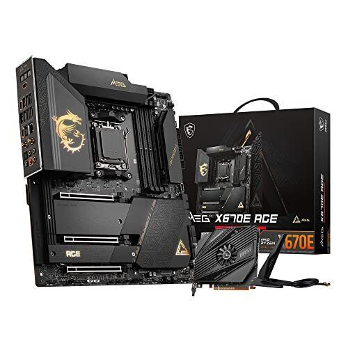 Msi Meg Meg X670E Ace Wifi Amd Am5 Ddr5 Eatx Desktop Motherboard