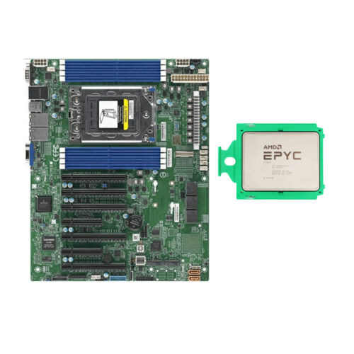Supermicro H12Ssl-I Motherboard + Amd Epyc 7282 Cpu, 16 Cores 2.8Ghz ~ 3.2Ghz-