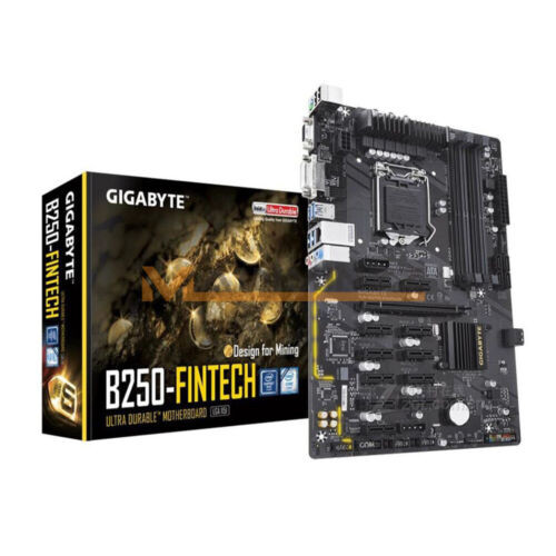 1Pc Gigabyte Ga-B250-Fintech Lga1151 Intel Atx 12 Pcie 3.0 12 Gpu Motherboard