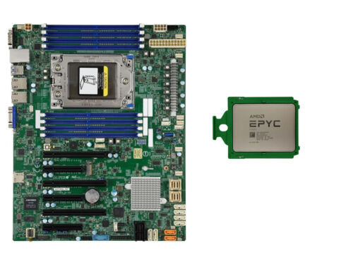 Amd Epyc 7502P+Supermicro H11Ssl-C Combination 2.5-3.35Ghz 32 Core 64 Thread