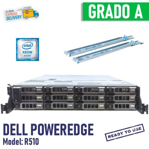 Server Dell Poweredge R510 Hex Core Xeon X5670 64Gb Ram 296Gb Sas 3Tb Sata
