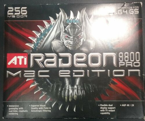 Ati Radeon 9800 Pro 256Mb Agp Apple Mac Edition Video Graphics Card W/ Box -Open