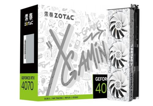 Zotac Geforce Rtx 4070-12Gb X-Gaming Oc Opal White Gddr6X Graphics Card