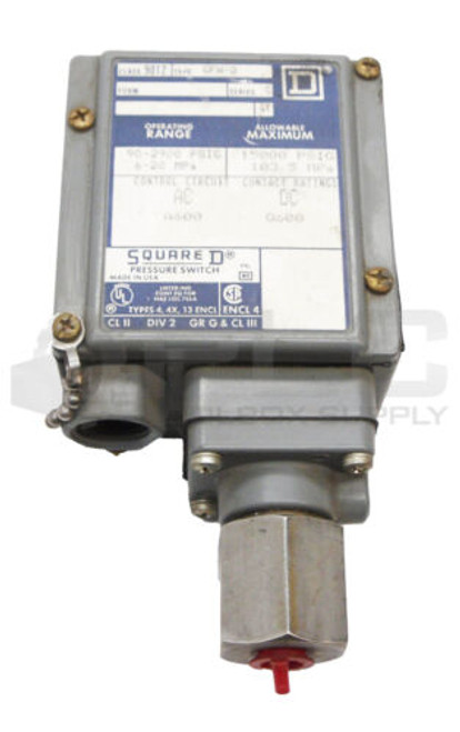 New Square D 9012-Gfw-2 /C Pressure Switch 90-2900Psig Read