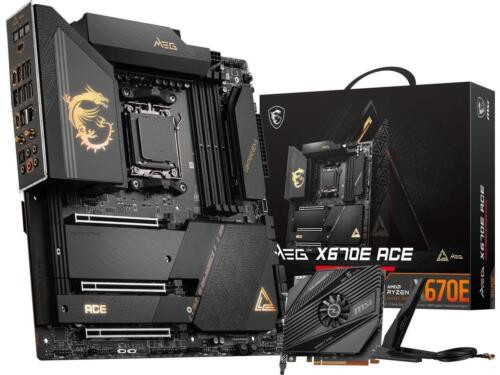 Msi Meg X670E Ace Am5 Amd X670 Sata 6Gb/S E-Atx Amd Ryzen 7000 Series Motherboa