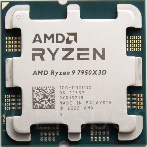 Amd Ryzen 9 7950X3D Am5 Tray Cpu 16-Core 4.2 - 5.7Ghz Turbo 120W Tdp 3 Years