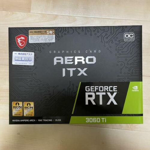 Msi Geforce Rtx 3060 Ti Aero Itx 8G Oc Lhr Rt Gddr6 Graphics Card Board