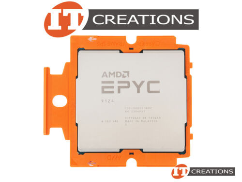 4Th Gen Amd Epyc 16 Core Processor 9124 3.0Ghz 200W Sp5 Cpu 100-000000802-Dell