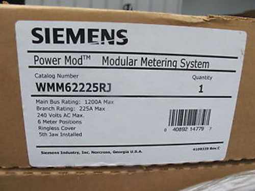 Siemens WMM62225RJ 6 Socket Meter Socket