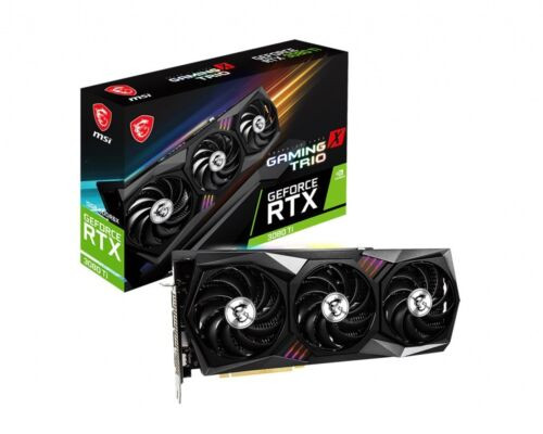 Msi Nvidia Rtx 3080Ti Gaming X Trio 12G Video Card Gddr6X 1770Mhz 19Gbps 384 Bit